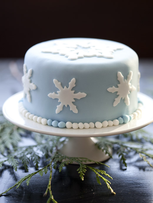 Snowflake Fondant Cake Snowflake Fondant Cake