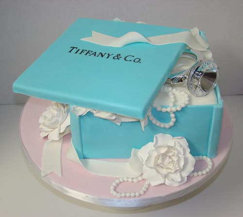 Tiffany Engagement Party Cake