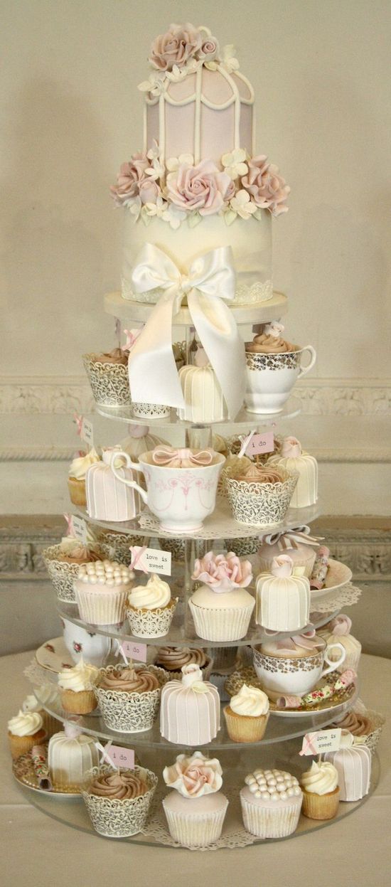 Vintage Cupcake Wedding Cake Vintage Cupcake Wedding Cake