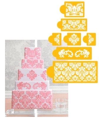 9 Photos of Damask Stencils For Fondant Cakes 9 Photos of Damask Stencils For Fondant Cakes
