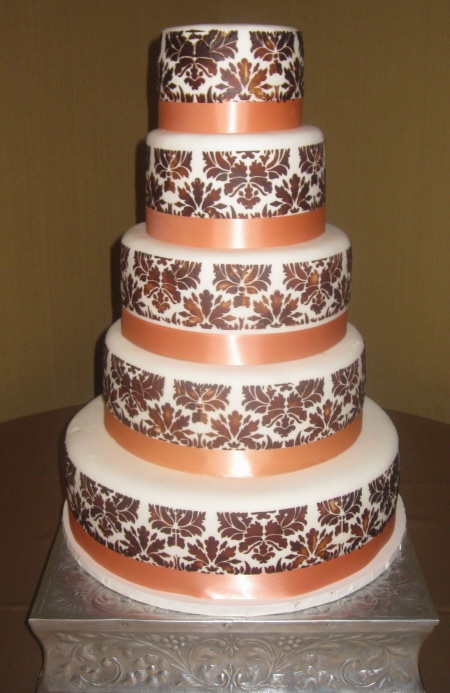 Wedding Damask Cake Stencil Wedding Damask Cake Stencil