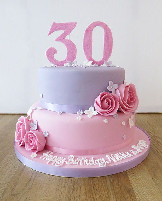 2 Tier 30th Birthday Cake 2 Tier 30th Birthday Cake