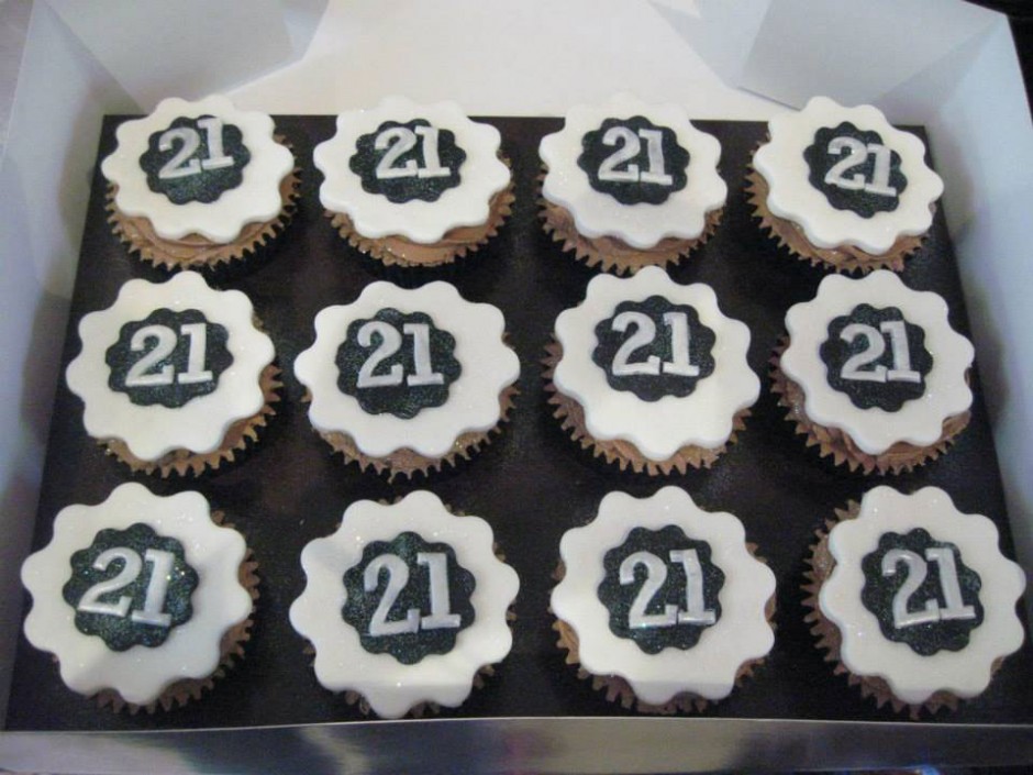 12 21 Birthday Cupcakes For Men Photo Male 21st Birthday Cake