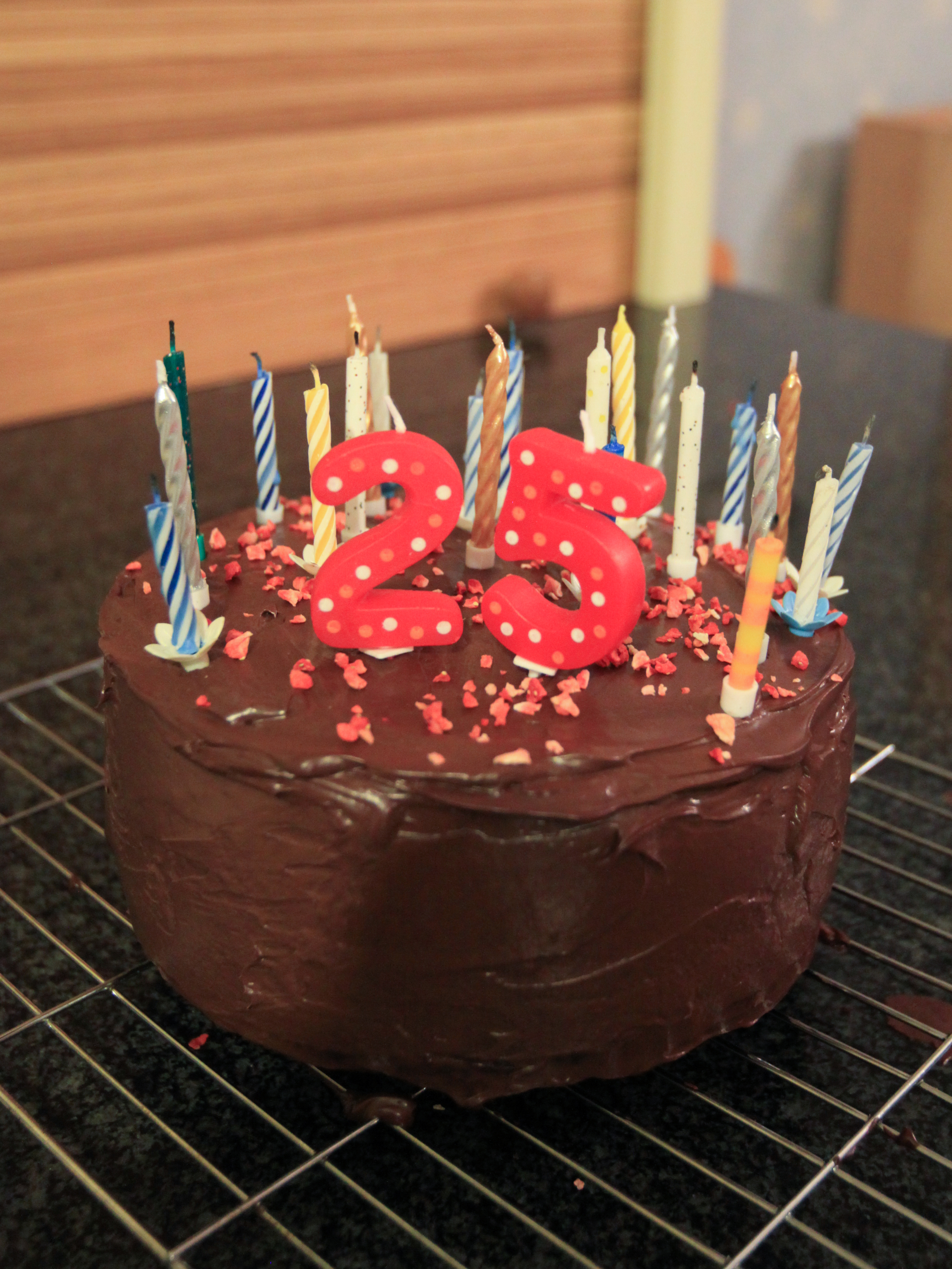 25th Birthday Cakes with Candles 25th Birthday Cakes with Candles