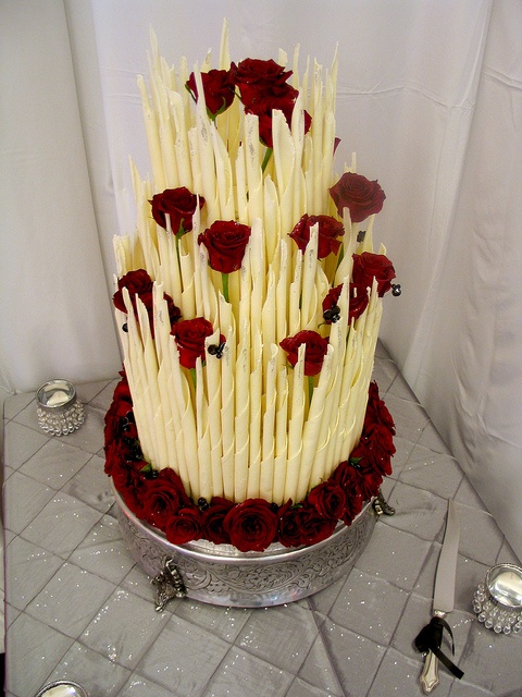 3 Tier Chocolate Wedding Cake Rose