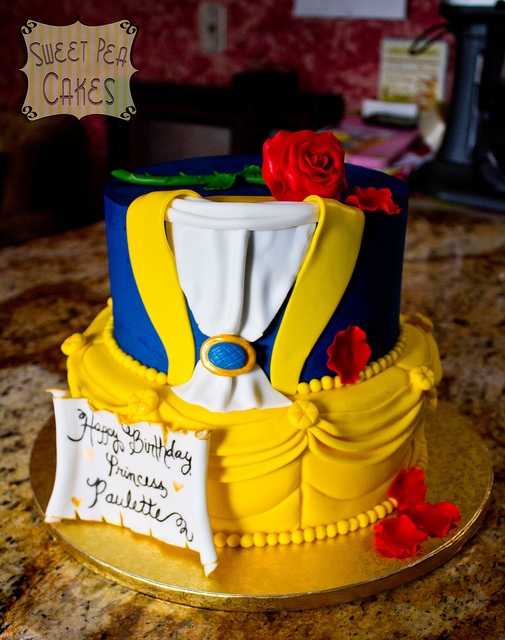 Beauty and Beast Birthday Cake