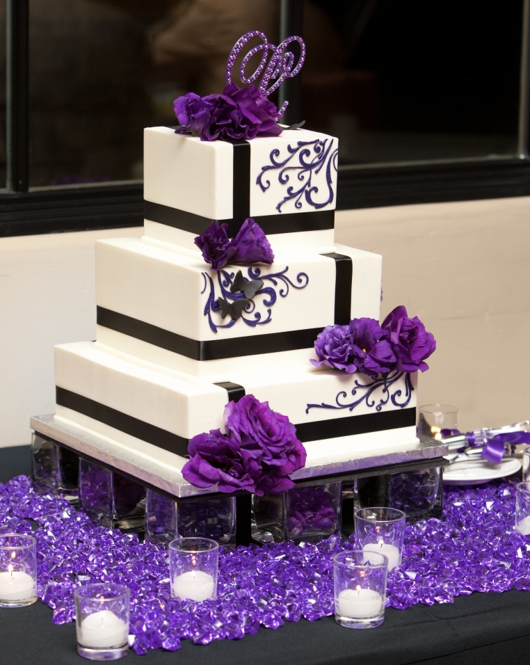 purple and silver wedding