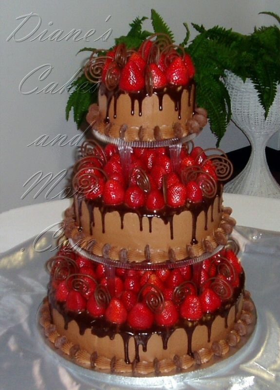 Chocolate Grooms Cake with Strawberries