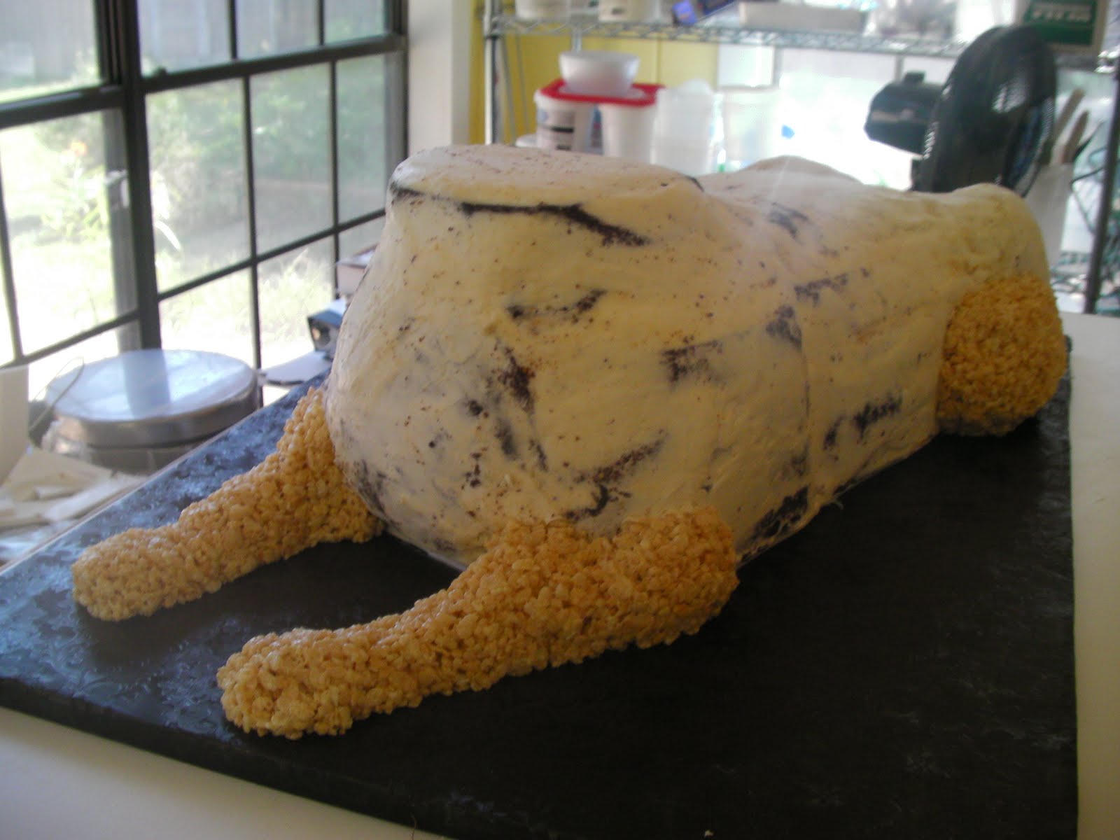5 Photos of Dog Carving Cakes Into Shapes