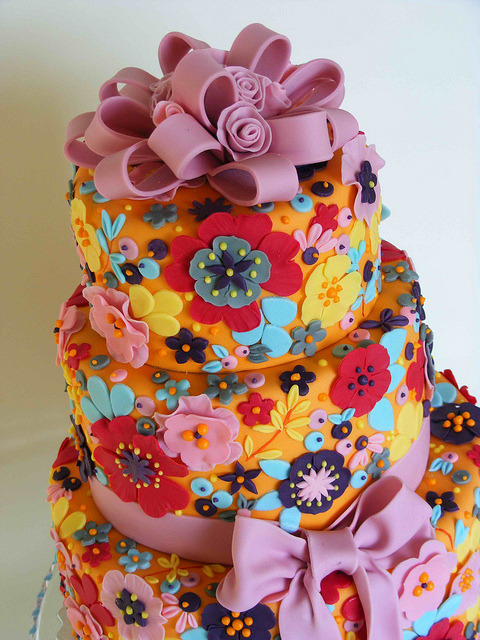 Colorful Flowers Cake Colorful Flowers Cake