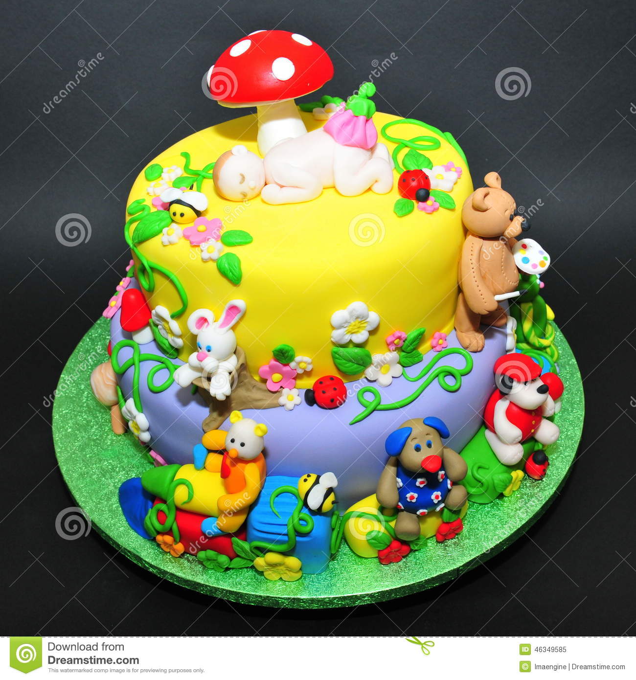 Colorful Fondant Cake Colorful Fondant Cake
