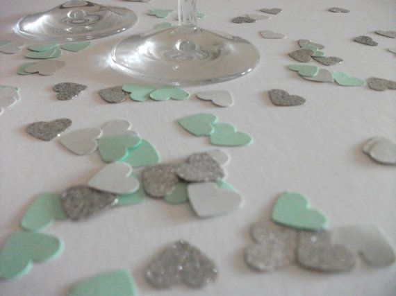 mint green and silver