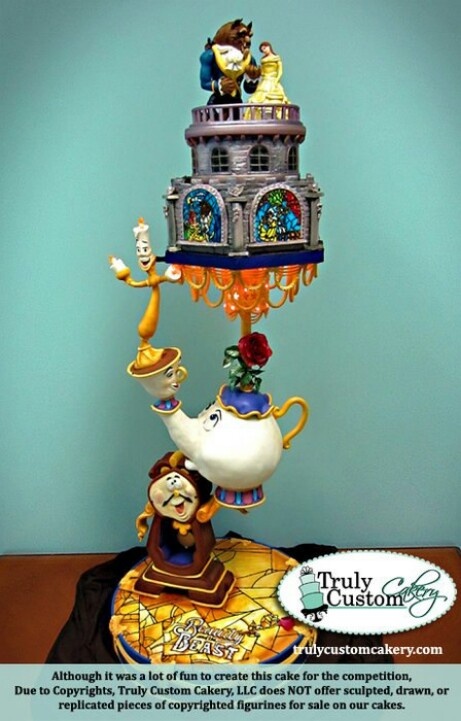 Disney Beauty and the Beast Cake