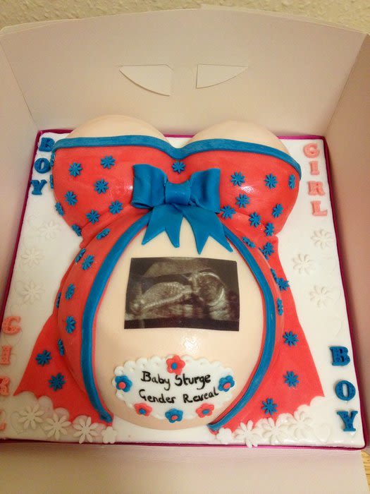 Gender Reveal Cake Gender Reveal Cake