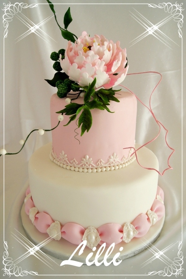 11 Photos of Pink Wedding Anniversary Cakes For 2 11 Photos of Pink Wedding Anniversary Cakes For 2