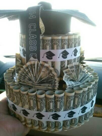 Graduation Money Cake