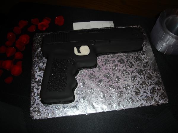 Gun Shaped Birthday Cake
