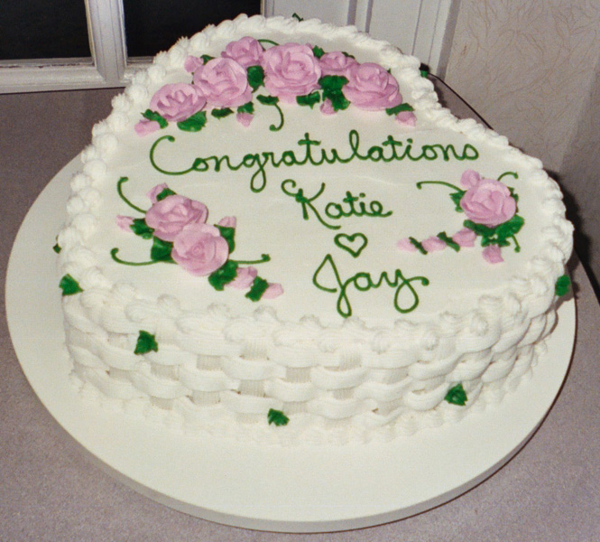 Heart Shaped Bridal Shower Cake