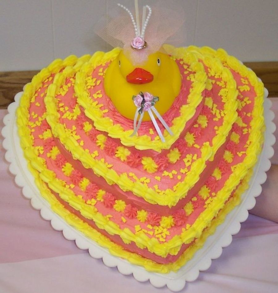 Heart Shaped Bridal Shower Cake