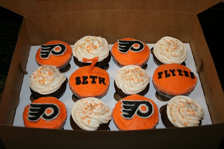 Hockey Birthday Cupcakes