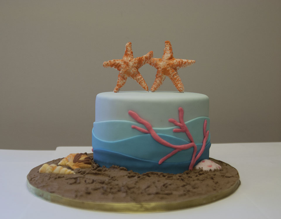 Marble Fondant Beach Cake Marble Fondant Beach Cake