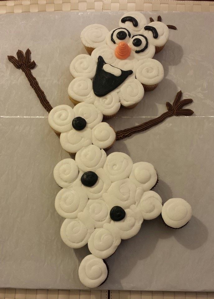11 olaf cupcake cakes
