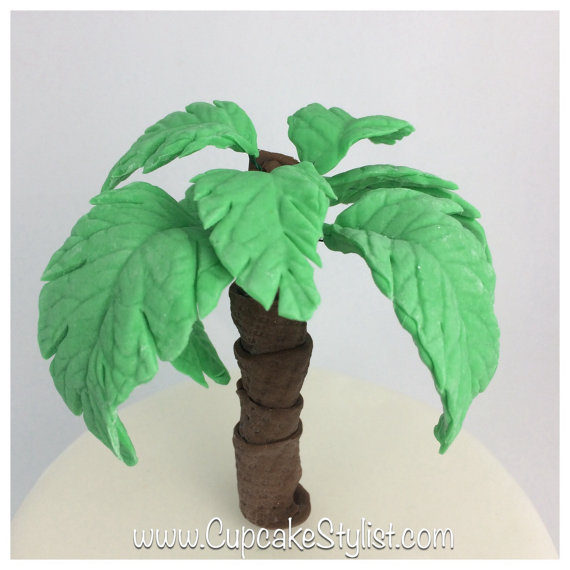 Palm Tree Fondant Cake Topper Palm Tree Fondant Cake Topper
