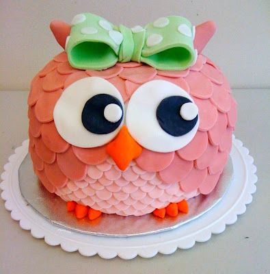owl birthday cake cake