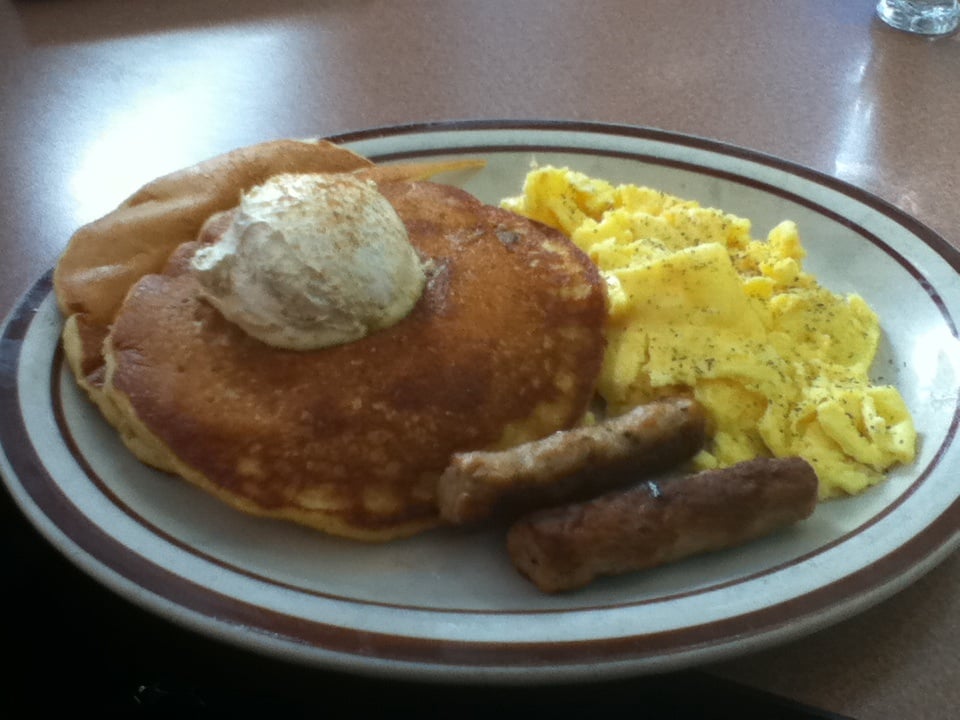 Scrambled Eggs Pancakes and Sausage Scrambled Eggs Pancakes and Sausage