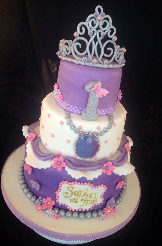 Sofia the First 3 Tier Birthday Cake Sofia the First 3 Tier Birthday Cake