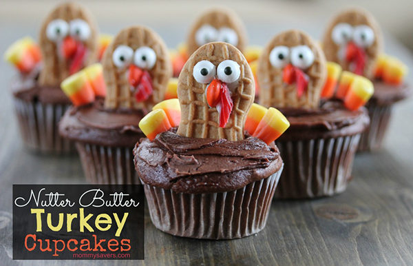 Thanksgiving Turkey Cupcakes Nutter Butter