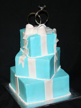 Tiffany Blue Wedding Cake