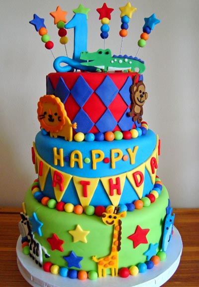 9 1st Birthday Cakes For Boys In Zoo Photo Zoo Animal Birthday