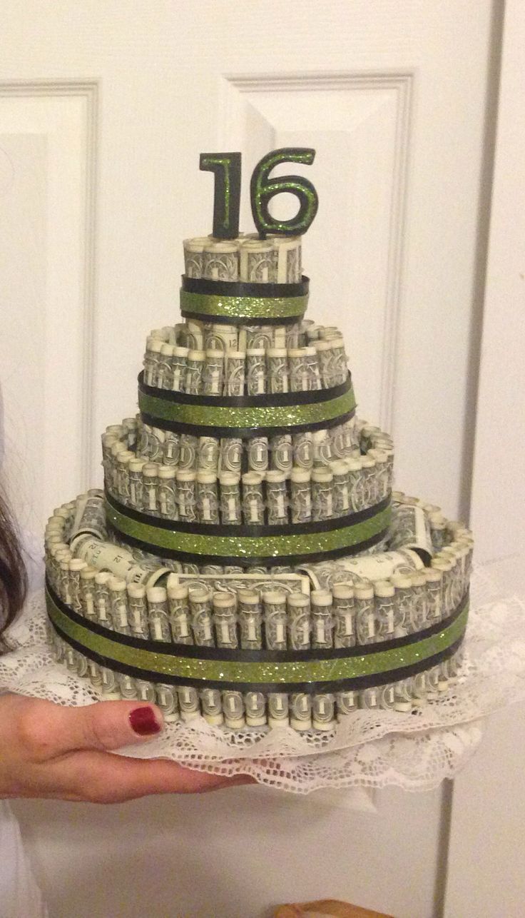 16th Birthday Cake Money