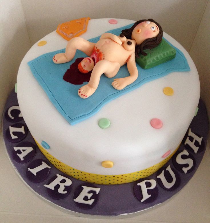 Baby Shower Cake Giving Birth.