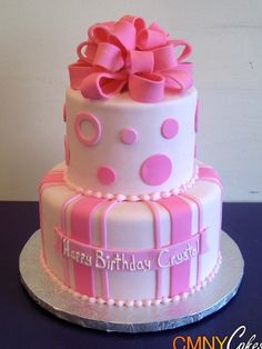 Birthday Cake with Bow