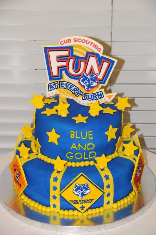 Blue and Gold Cub Scout Cake Decorations