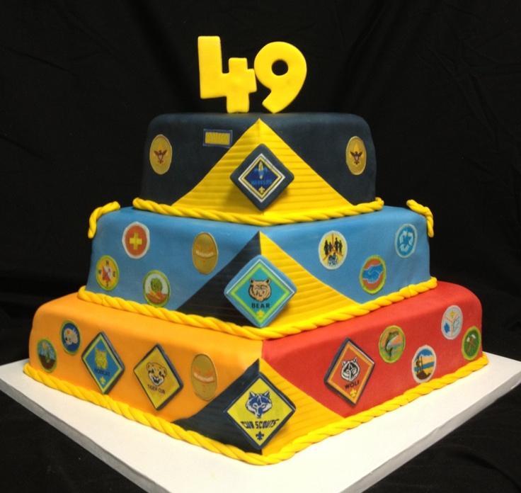 Blue and Gold Cub Scout Cake