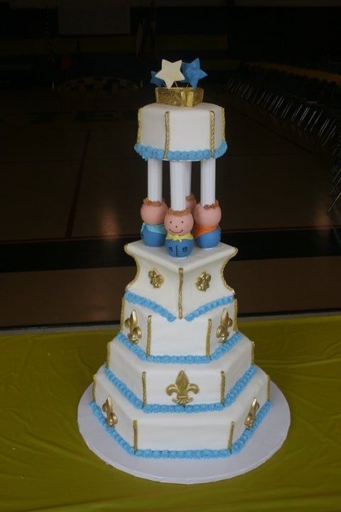 Boy Scout Blue and Gold Cake
