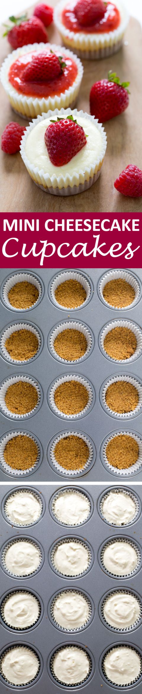 Cheesecake Cupcakes with Graham Cracker Crust Cheesecake Cupcakes with Graham Cracker Crust
