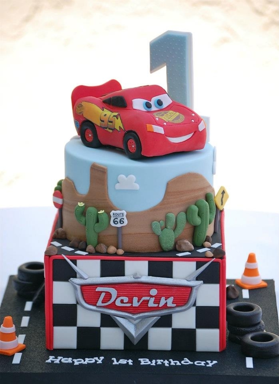 Disney Cars First Birthday Cake Disney Cars First Birthday Cake