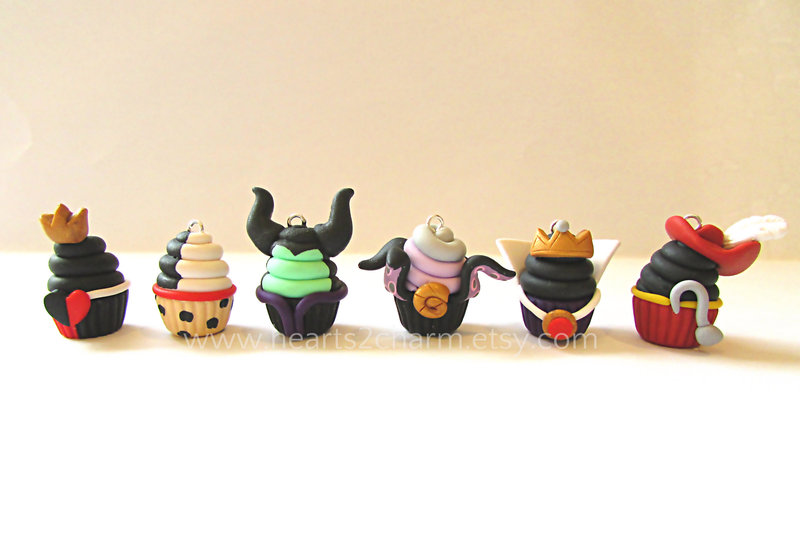 Disney Cupcake Polymer Clay Charms Disney Cupcake Polymer Clay Charms