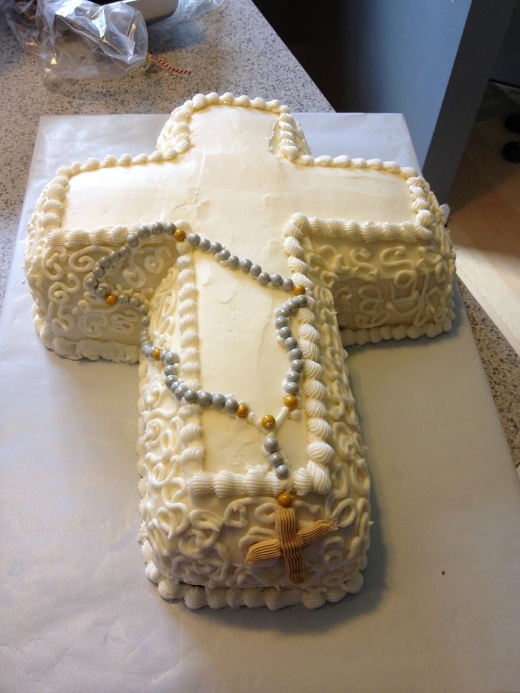 First Communion Cross Cake First Communion Cross Cake