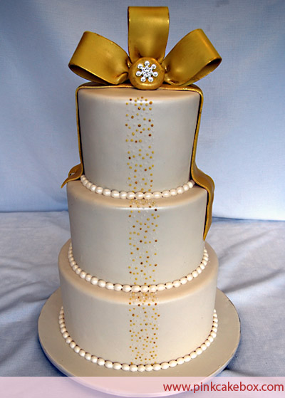 Gold Wedding Anniversary Cake