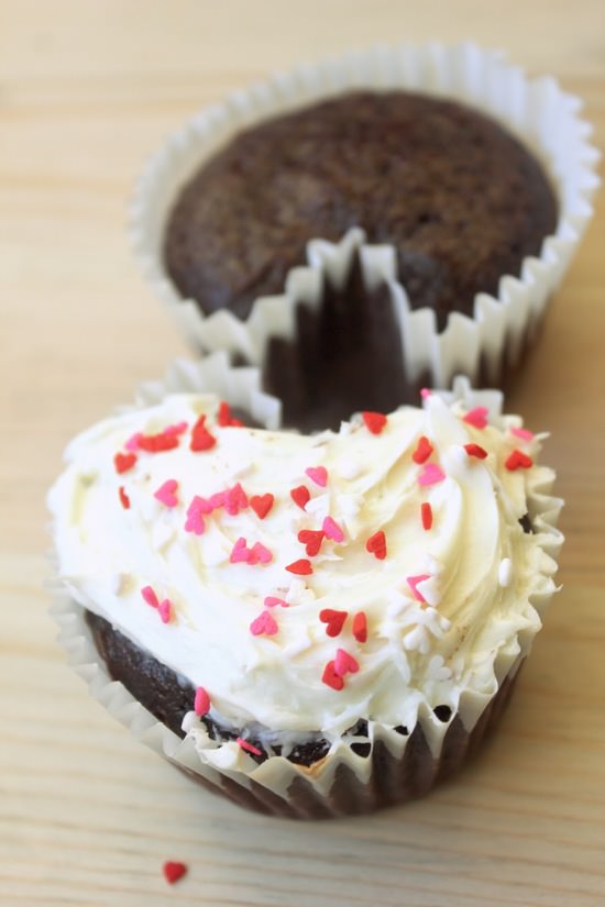 Heart Shaped Cupcakes