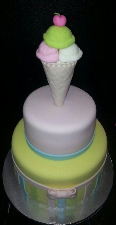 Ice Cream Themed Birthday Cake