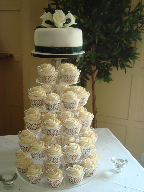 Ivory Wedding Cupcake Tower Ivory Wedding Cupcake Tower
