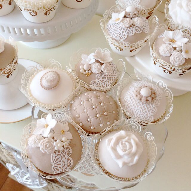 Lace Wedding Cakes and Cupcakes