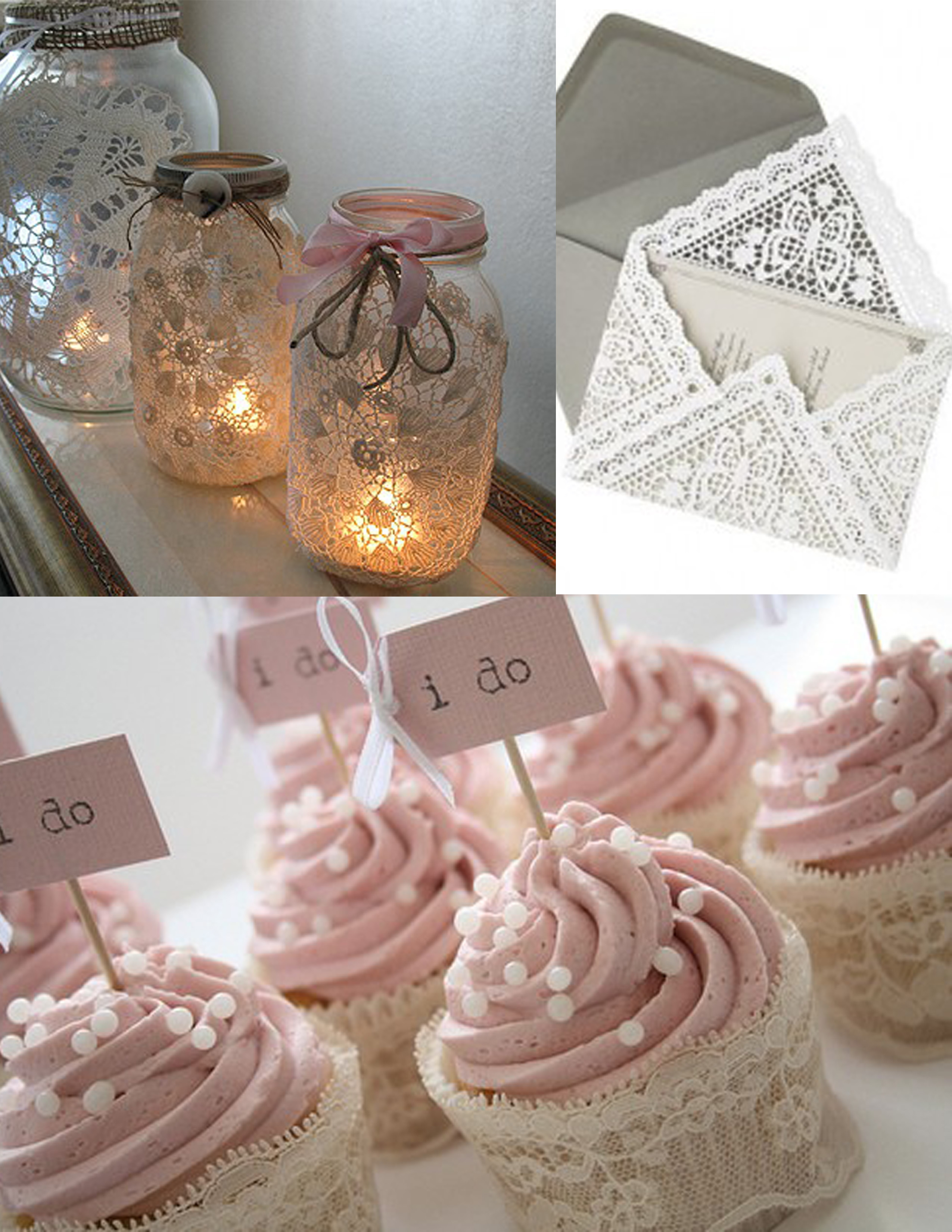 Lace Wedding Cupcake Idea