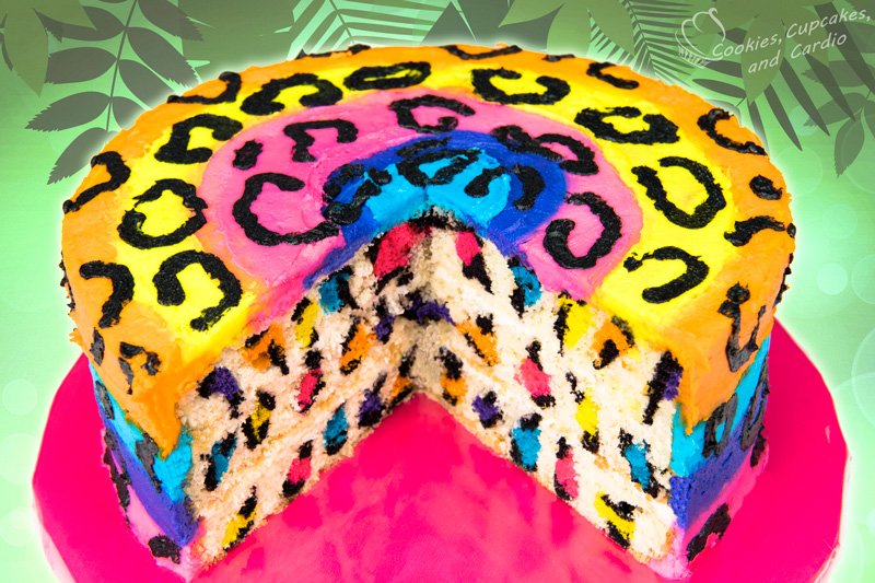 12 Photos of Rainbow Colored Leopard Print Cakes